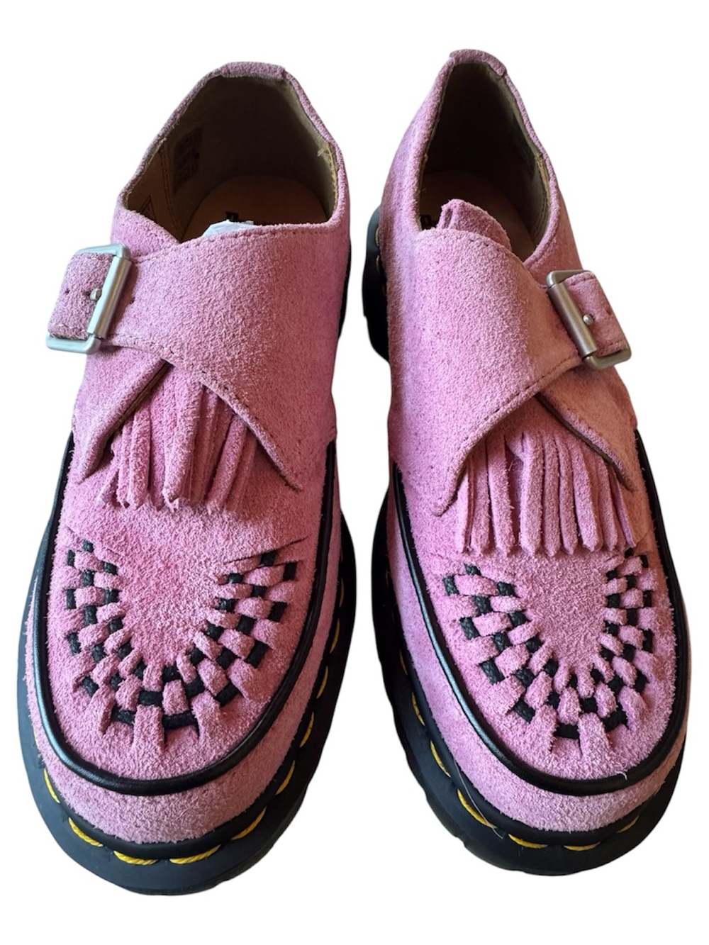 Dr. Martens Ramsey Monk Keltie shoe in Fondant Pink suede. Ladies US 7 NWOT